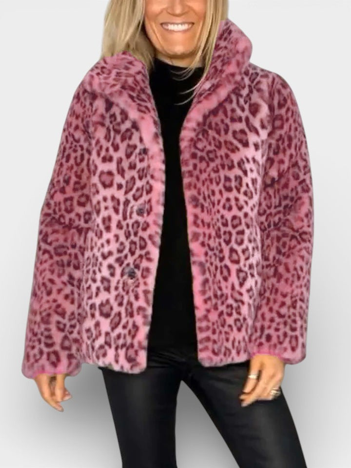 LEIA - Long Soft Leopard Print Coat